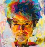 Like a Brother Bruce Springsteen juxtaposed Bob Dylan art of Donald Rizzo