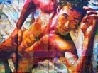union Square Fiction, Fantasy or Actuality Gallery of Acrylic on canvas original art work by San Francisco / Atlanta gay male artist Donald Rizzo